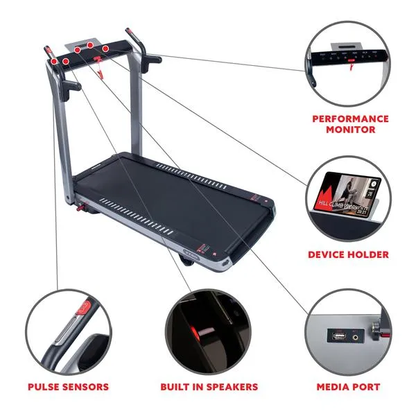 Spaceflex Running Treadmill with Foldable Wide Deck