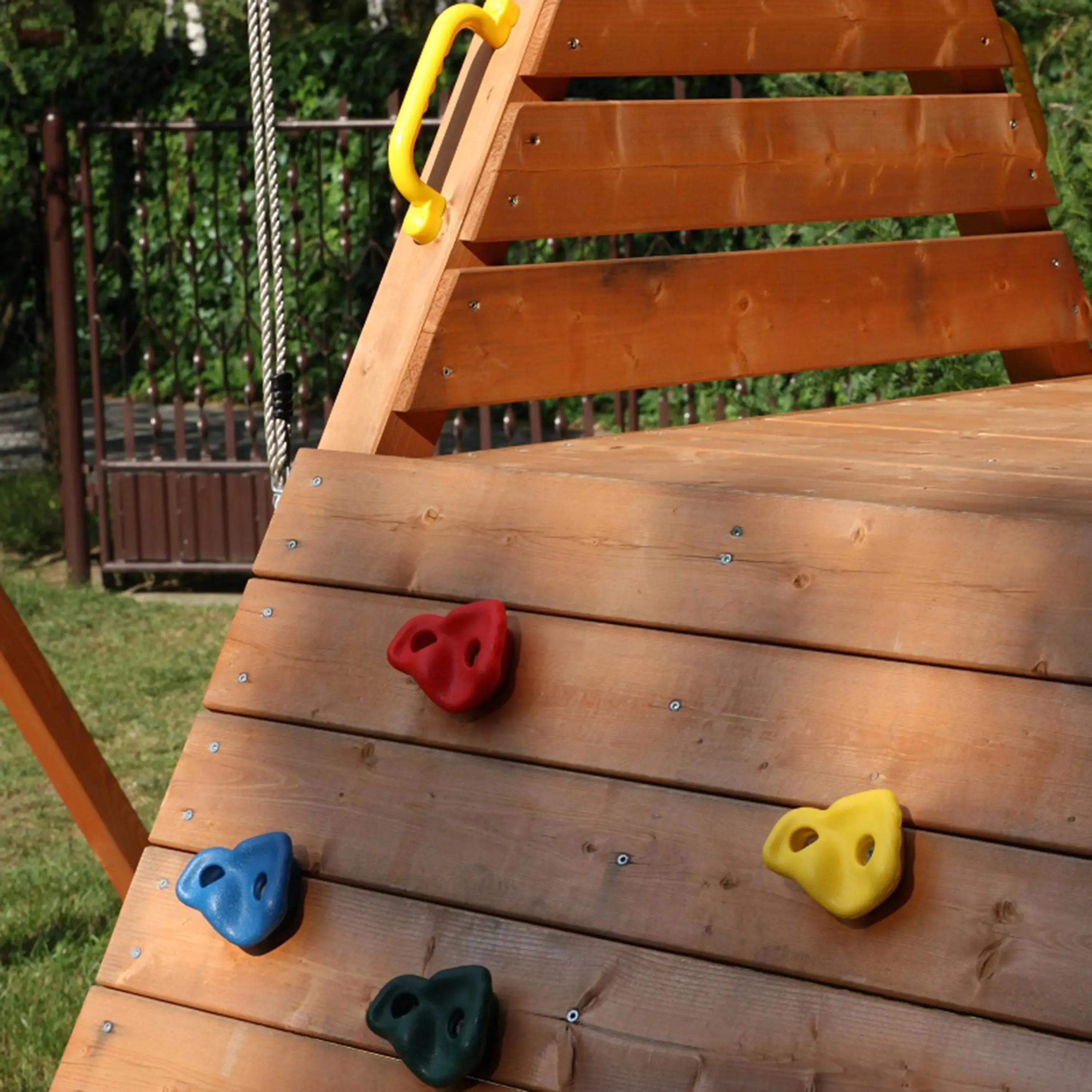 Spider King Teak painted Swing Set with Climbing Wall - SPECIAL OFFER - 10% OFF