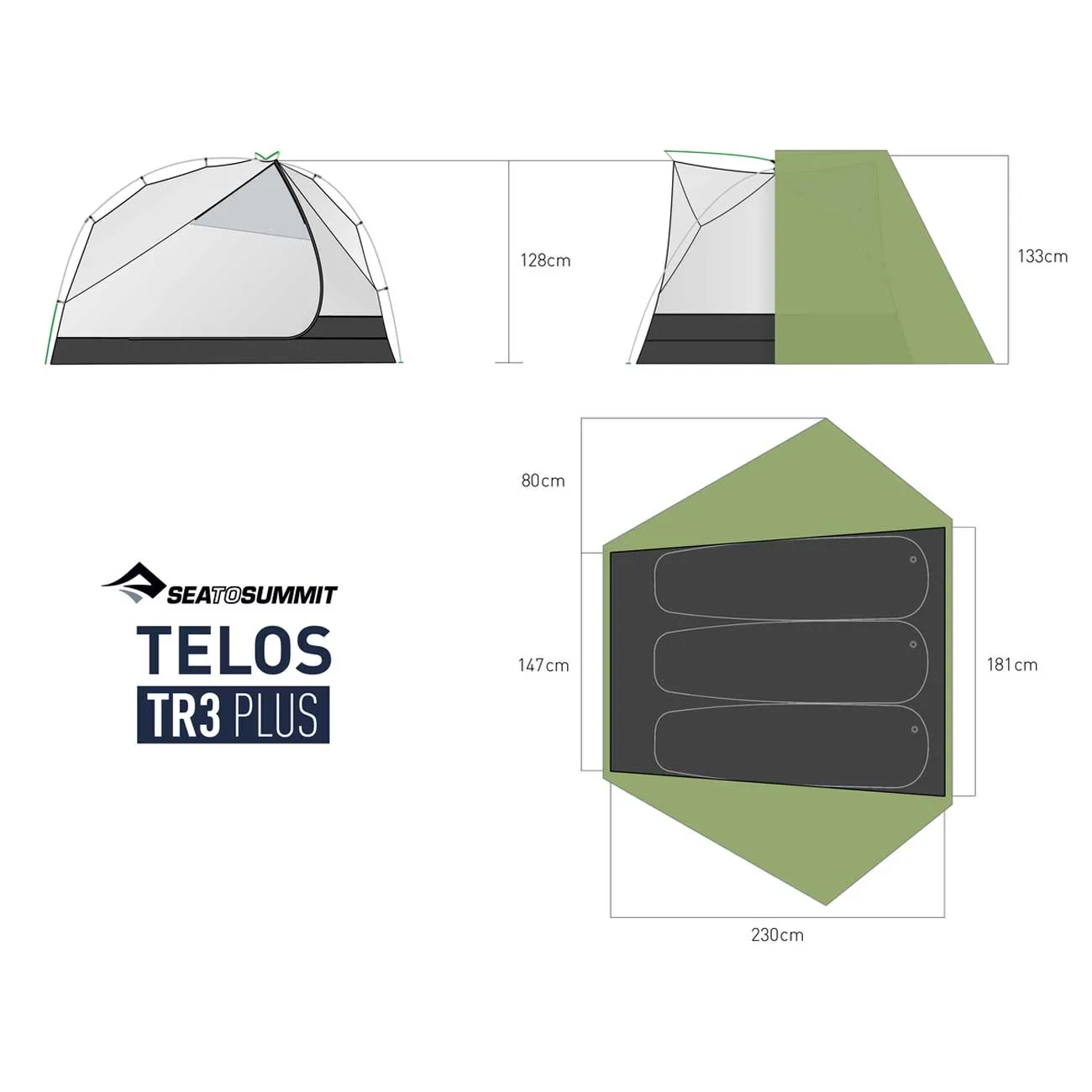 Telos TR3 Plus Tent - Three Person Lightweight Hiking