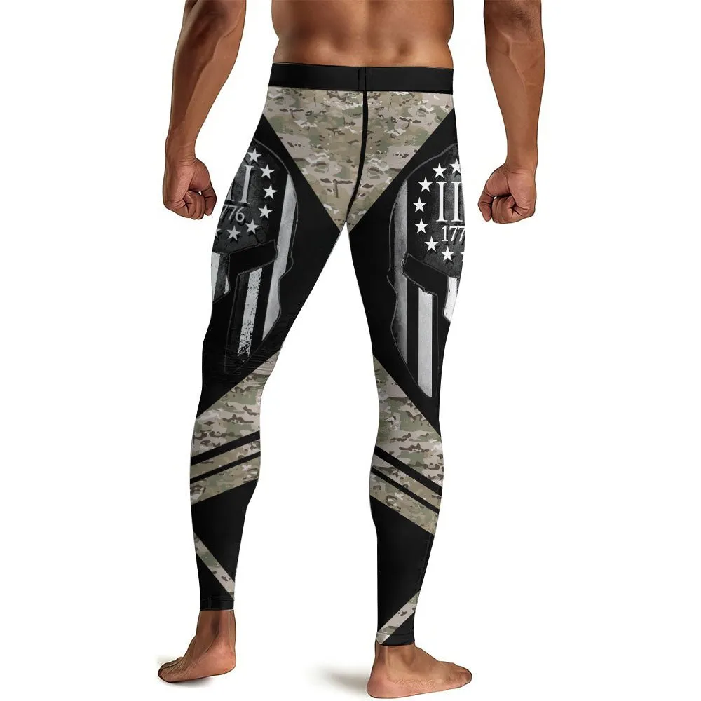 Veteran Spartan Soldier Men's Compression Leggings