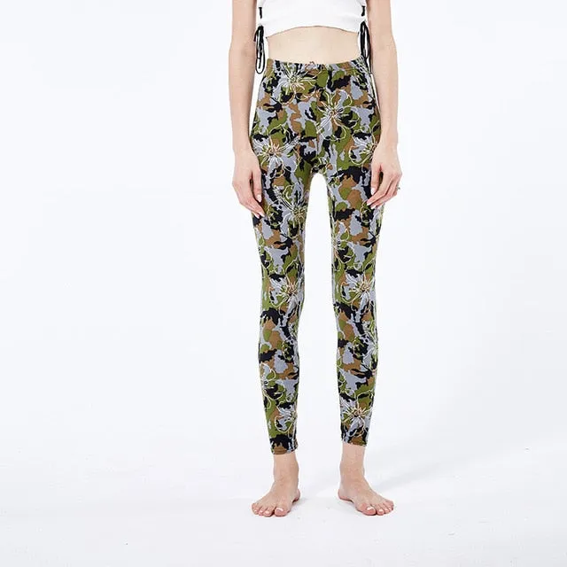 VISNXGI New Fashion 2021 Camouflage Printing Elasticity Leggings Camouflage Fitness Pant Legins Casual Milk Legging For Women