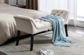White Velvet Bench- Model #818
