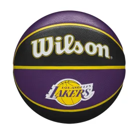 Wilson NBA Team Tribute Basketball LA Lakers, Size 7 (Black/Purple)