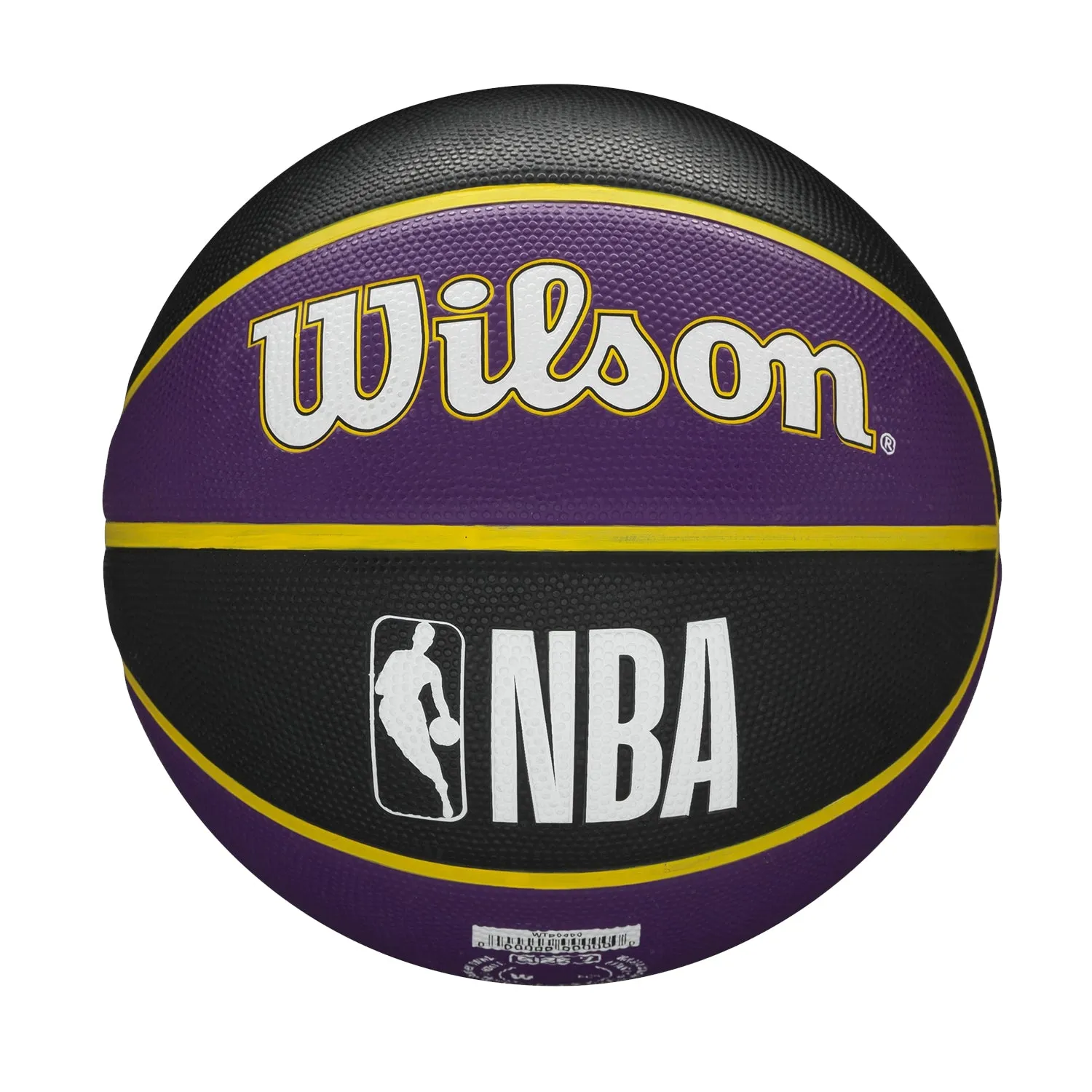 Wilson NBA Team Tribute Basketball LA Lakers, Size 7 (Black/Purple)