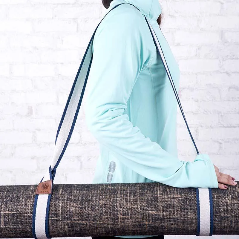 Yoga Mat Carry Strap Blue White