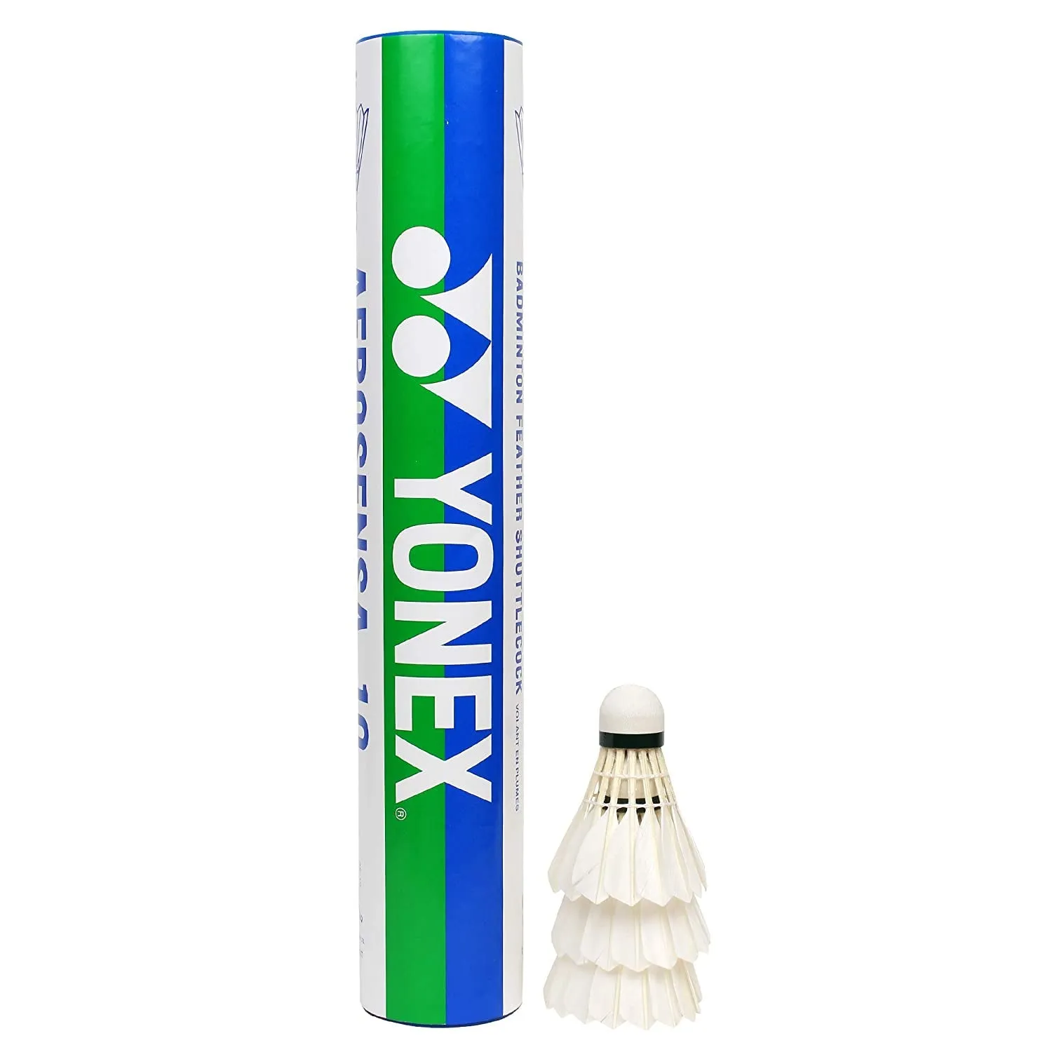 Yonex Aerosensa 10 Feather Shuttlecock, 1 Tube